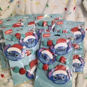 Disney Stitch Holiday Pom Pom Garland 4 Packs